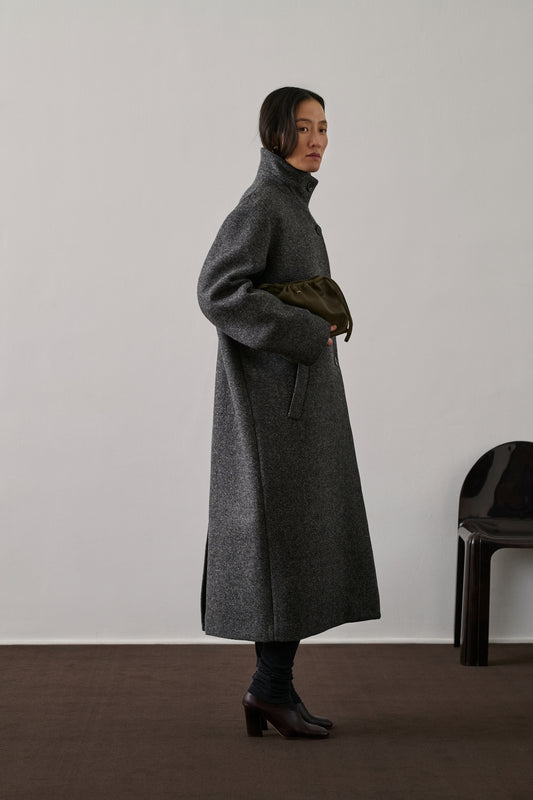 Manteau Germain - Gris Chiné - Laine - Femme