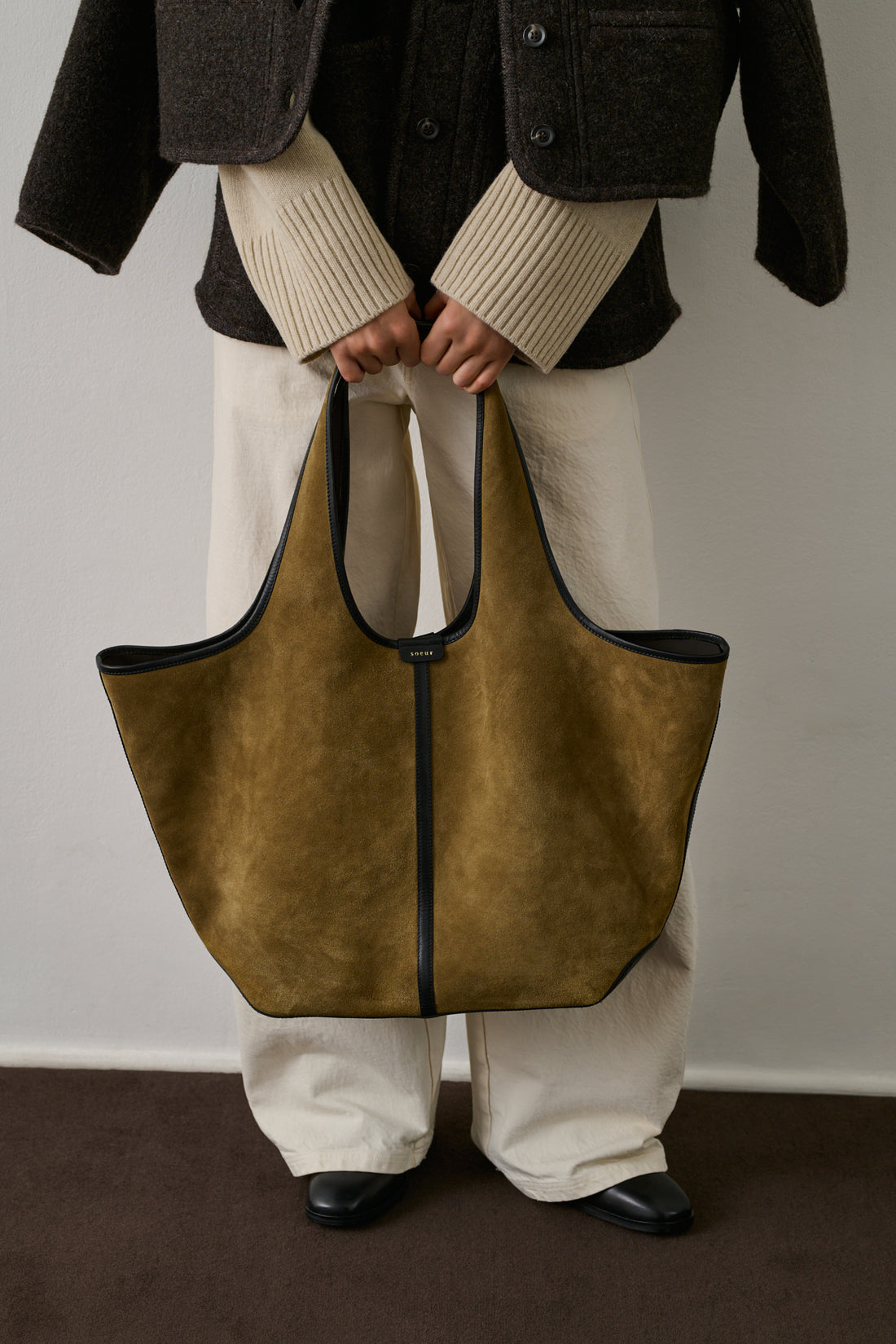 Cabas Douce - Bronze/Noir - Cuir - Femme