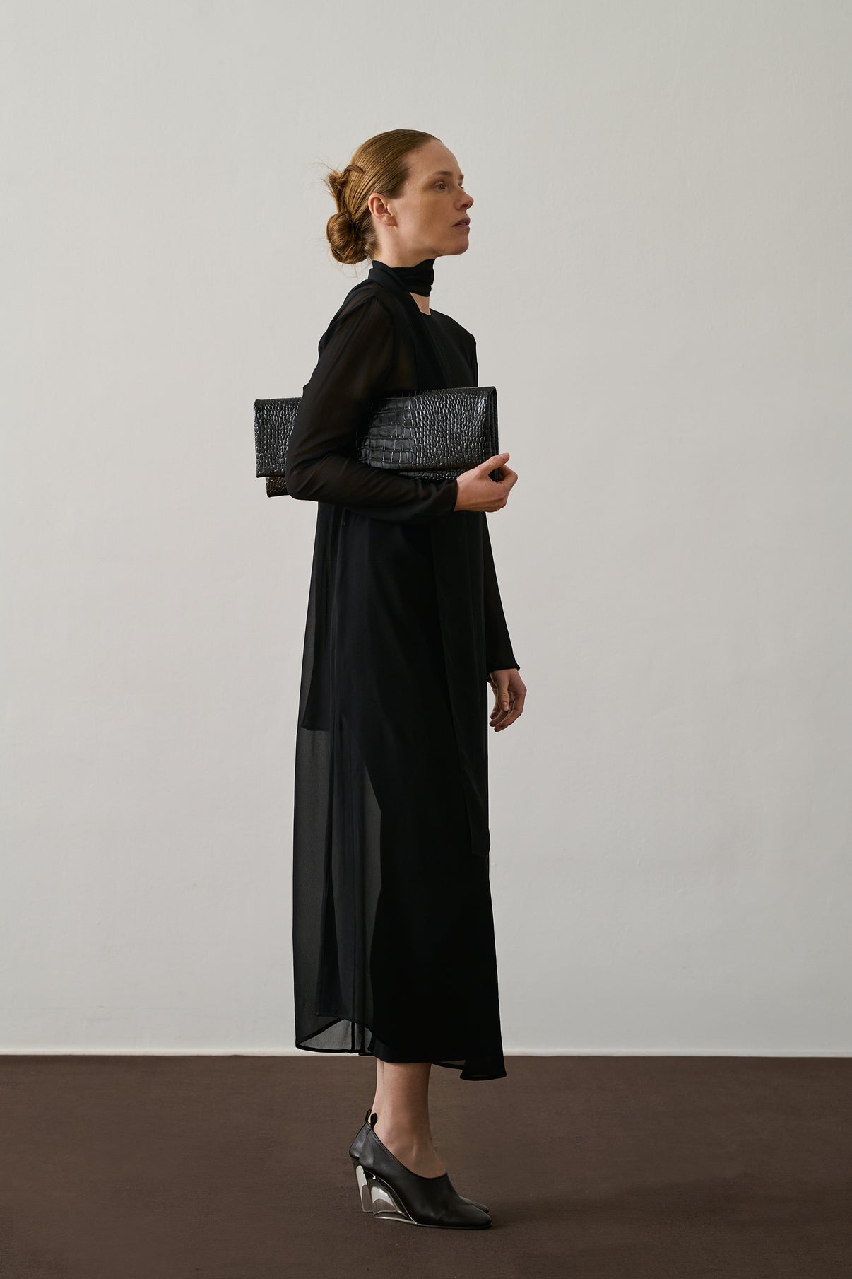 Pochette Pirrie - Noir - Cuir - Femme vue 3