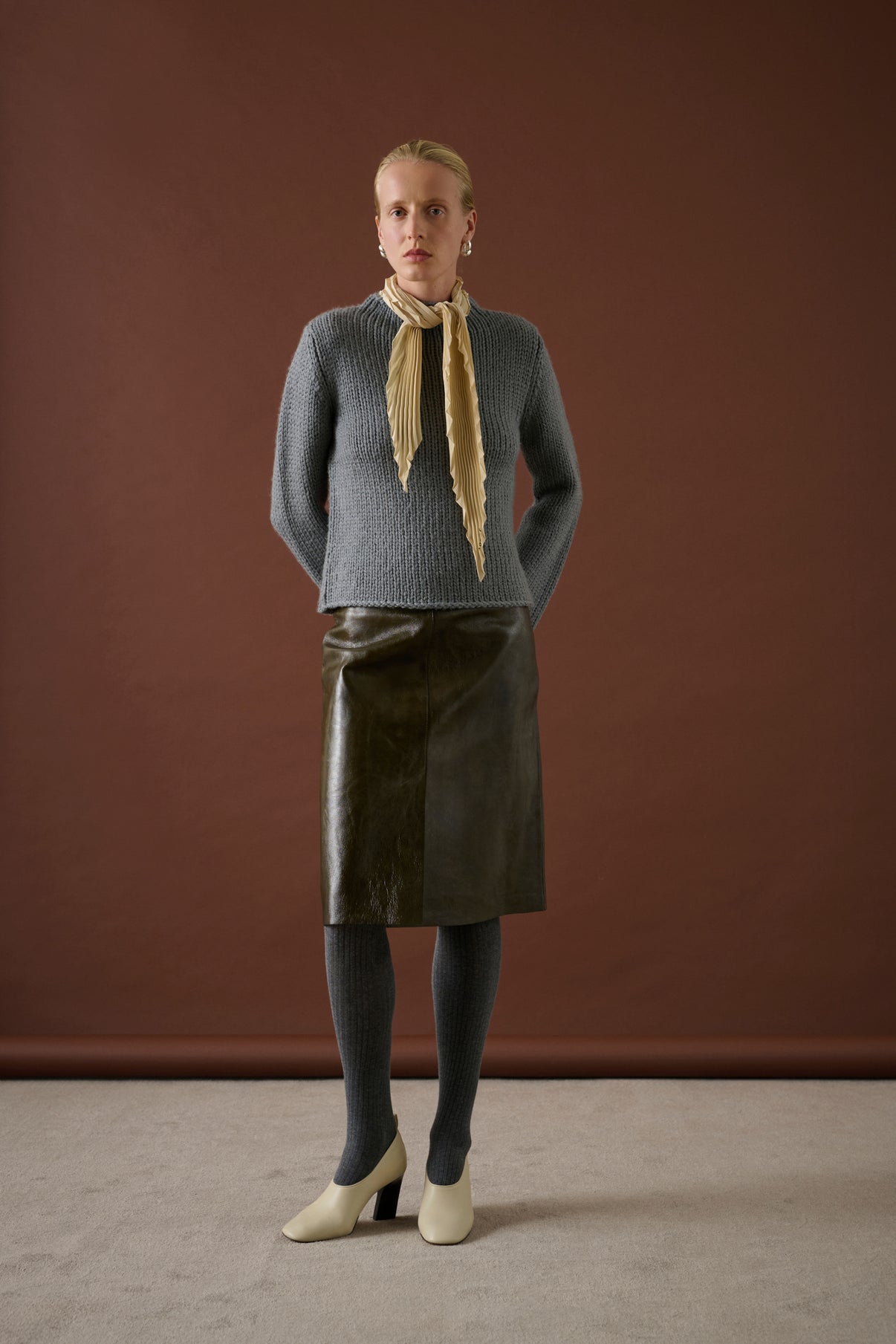 Foulard Februar - Écru - Soie - Femme vue 3