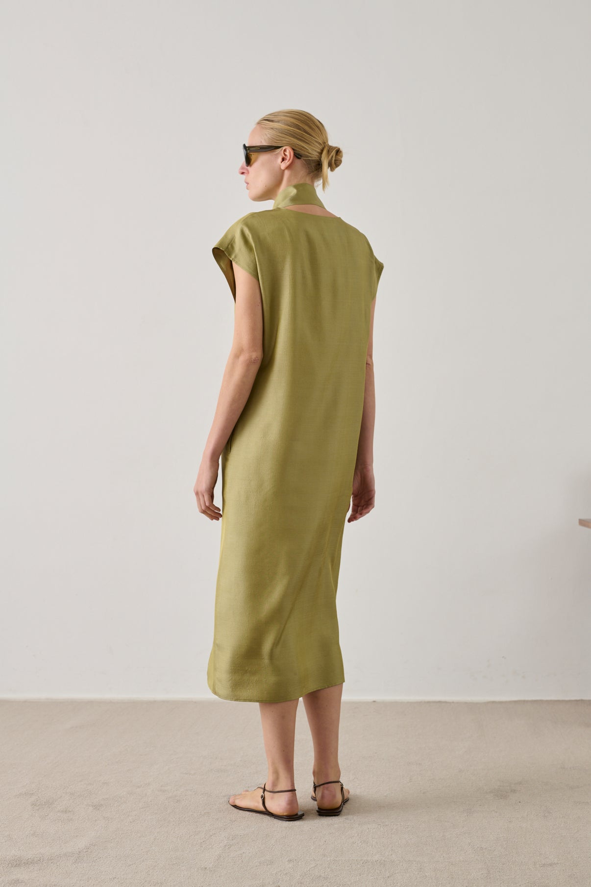 Robe Iberis - Cardamome - Soie - Femme vue 2