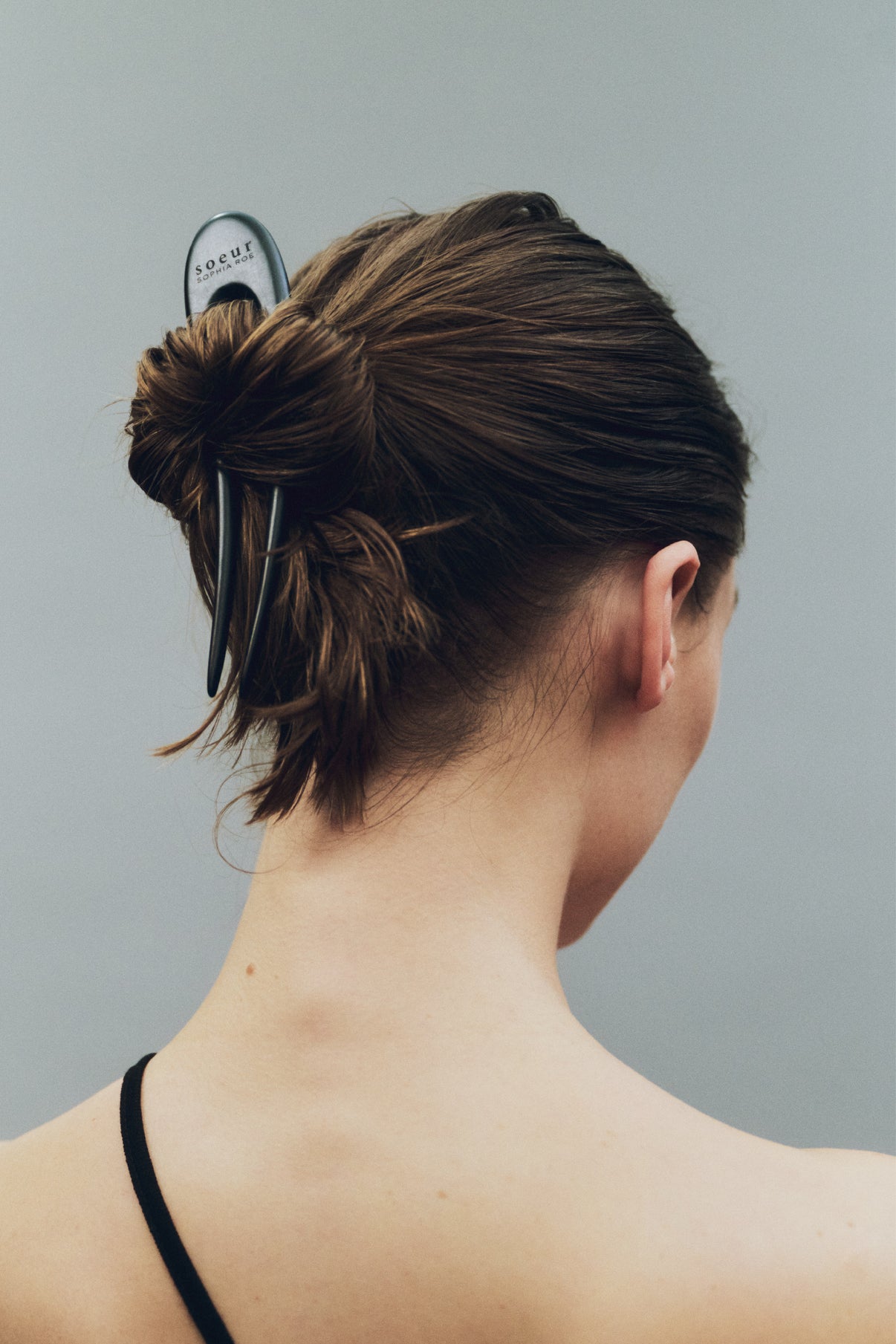 Pique à cheveux Sophia - Noir - Bois - Femme vue 2